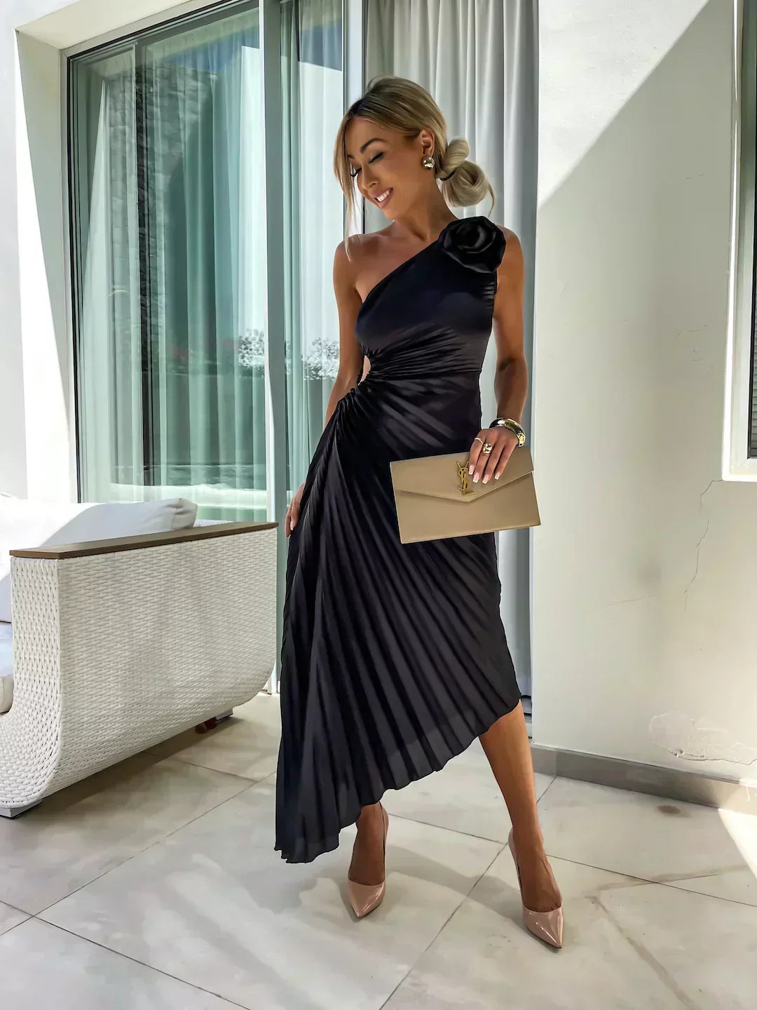 Sunday One Shoulder Midi Dress