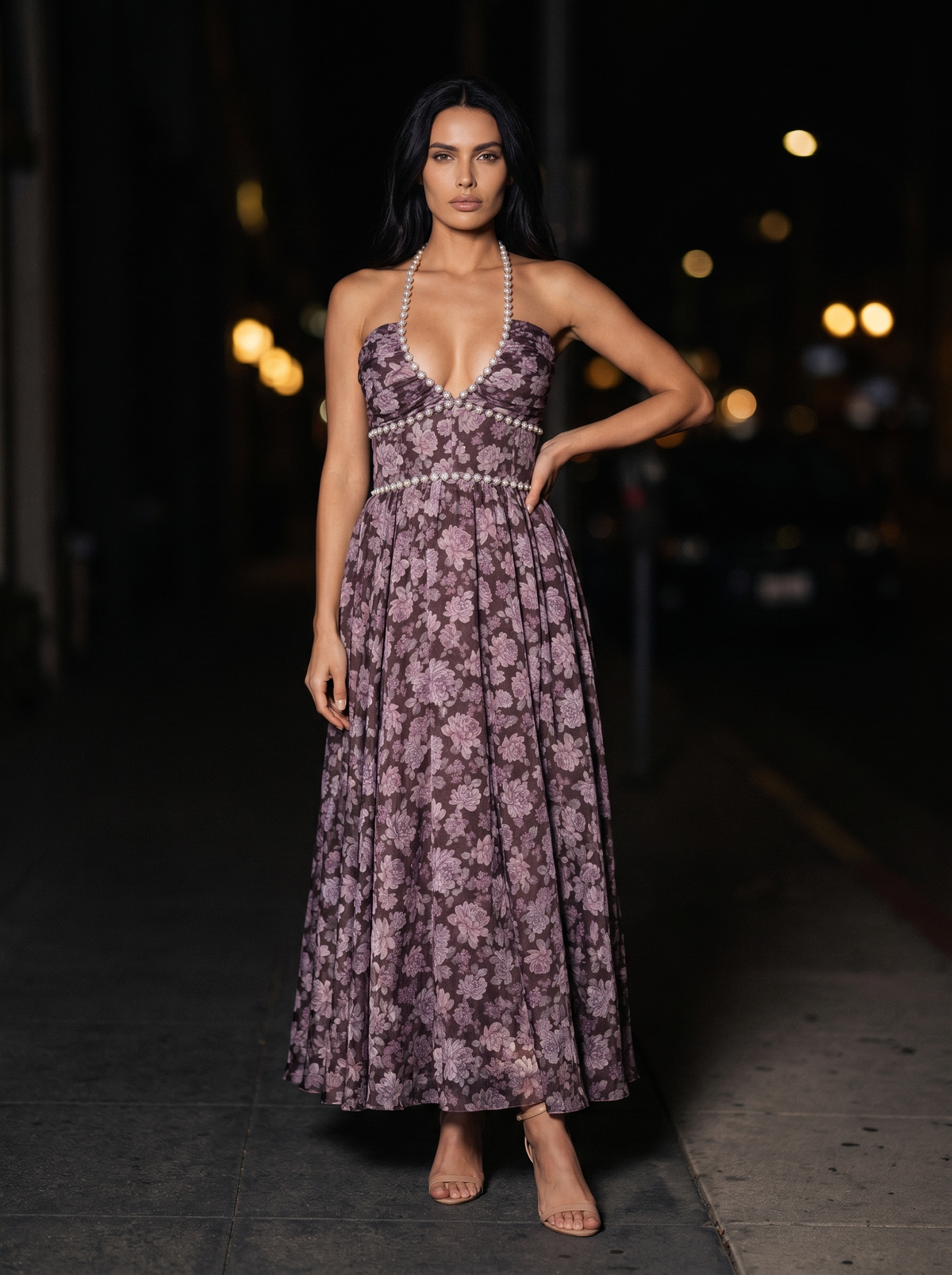 Wynter Maxi Dress - Midnight Bloom